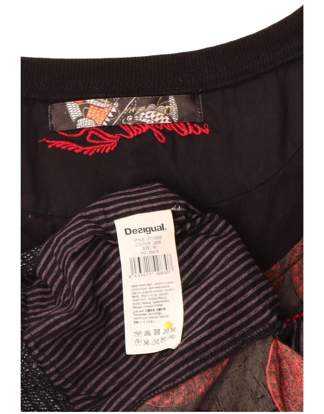 Γυναικείο Desigual Graphic A-Line φόρεμα EU 40 Μεσαίο καφέ συνονθύλευμα