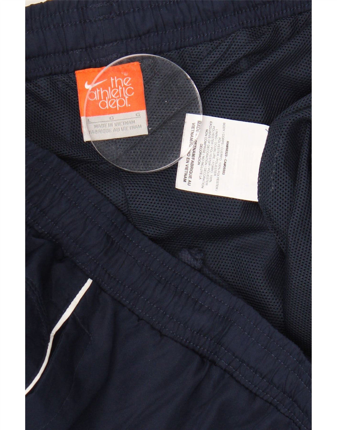 NIKE Womens Sport Shorts UK 16 Large  Navy Blue Polyester Vintage Nike and Second-Hand Nike from Messina Hembry 