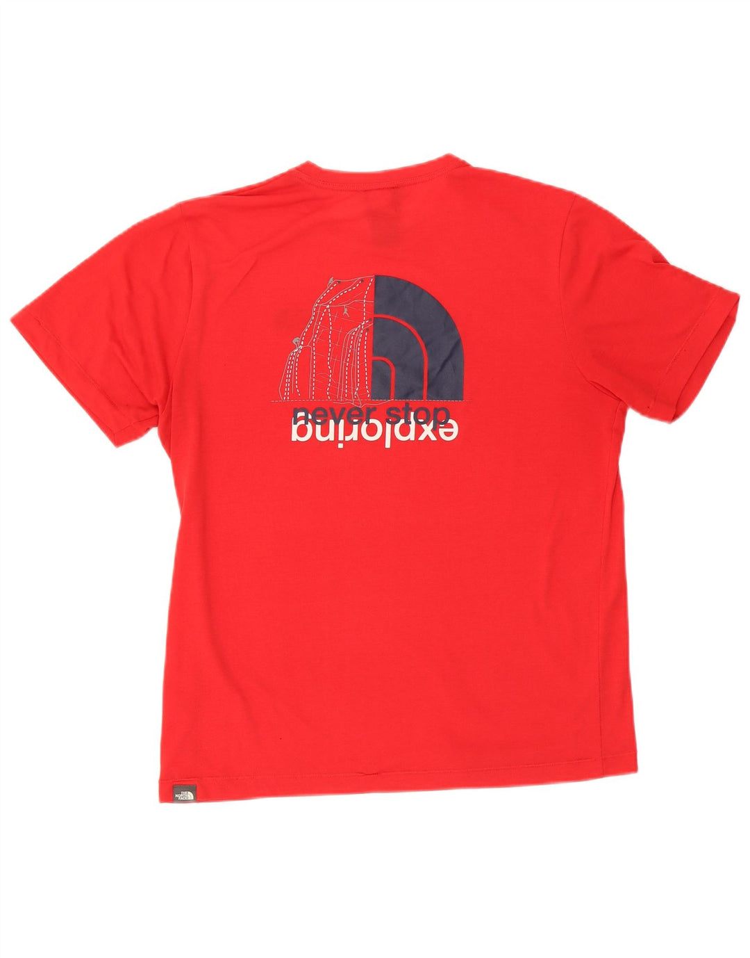 Ανδρικό γραφικό T-Shirt North Face Top Medium Red Polyester