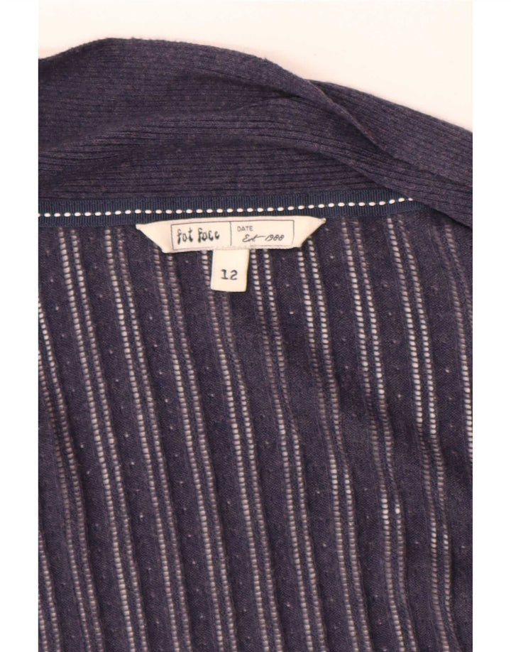 Fat Face Γυναικείο Ασύμμετρο Ανοιχτό Ζακέτα UK 12 Medium Navy Blue