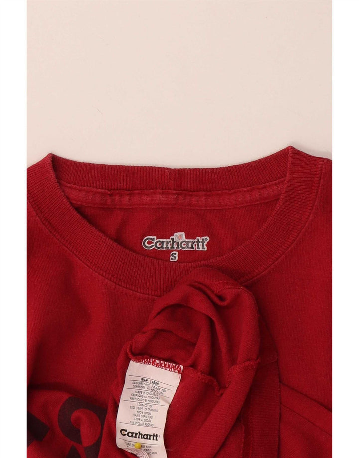 Ανδρικό γραφικό μπλουζάκι Carhartt Top Μικρό κόκκινο βαμβακερό