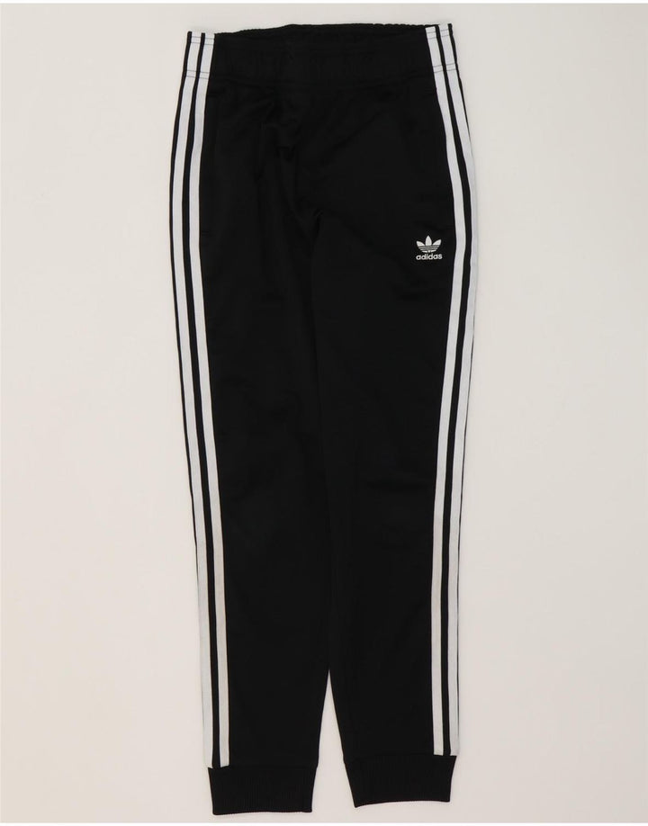 Adidas Boys Tracksuit Trousers Joggers 11-12 Years Black Polyester