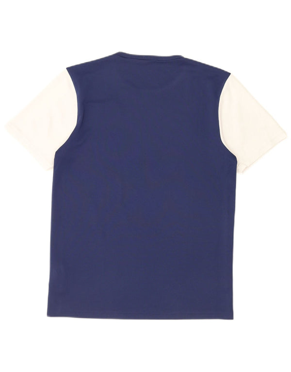 Ανδρικό γραφικό T-Shirt Adidas Top Small Navy Blue Colorblock Πολυεστέρας