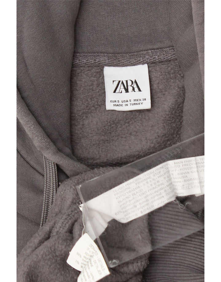 Ανδρικό κουκούλα ZARA, μικρό γκρι βαμβακερό