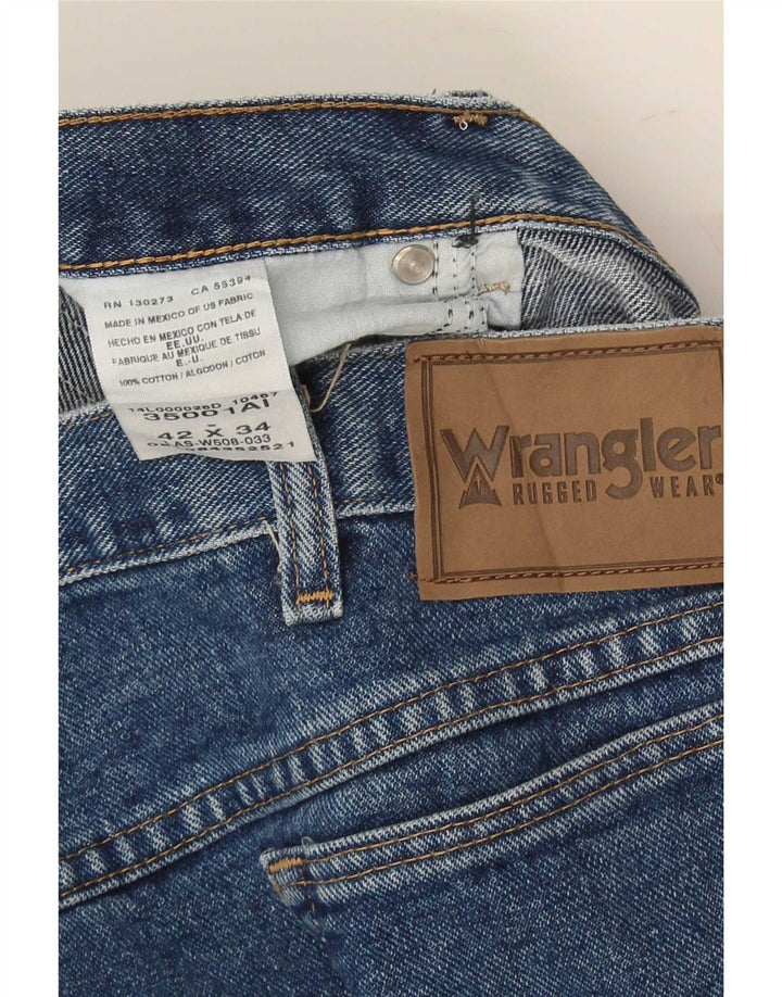 Ανδρικό τζιν Wrangler ίσιο W42 W34 Μπλε βαμβακερό