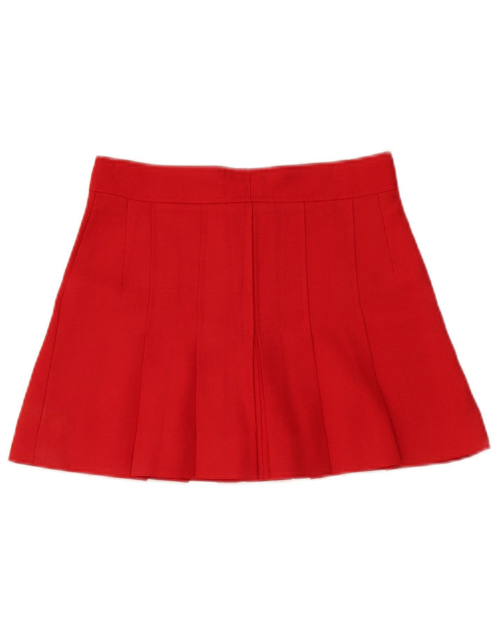 Vintage Γυναικεία Mini A-Line φούστα W28 Μεσαίο Κόκκινο
