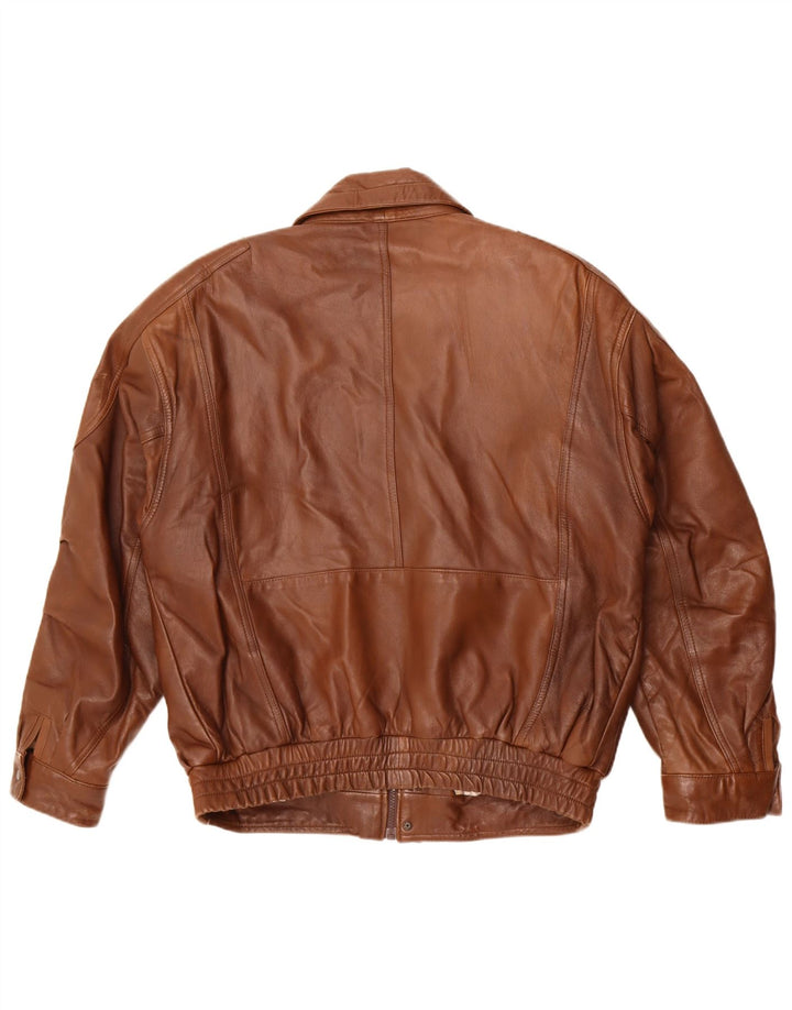 Kartel Ανδρικό Δερμάτινο Μπουφάν UK 40 Large Brown Δερμάτινο