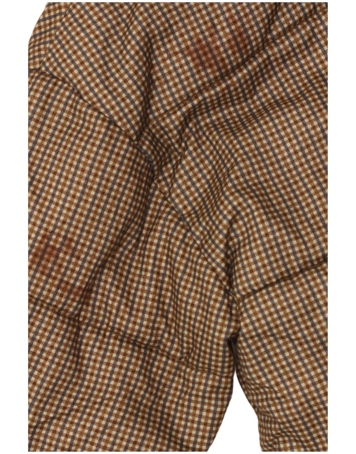 Jack & Jones Ανδρικό μπουφάν με επένδυση UK 36 Small Brown Check Polyester