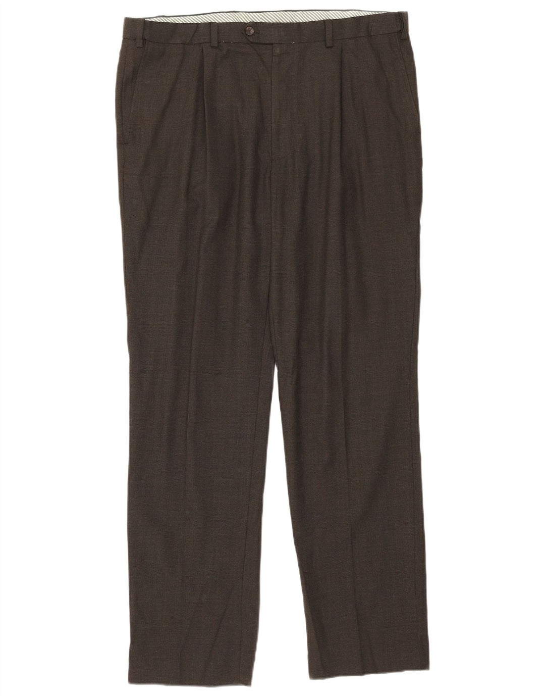 Ανδρικό ίσιο παντελόνι Marks & Spencer W38 L33 Καφέ μαλλί