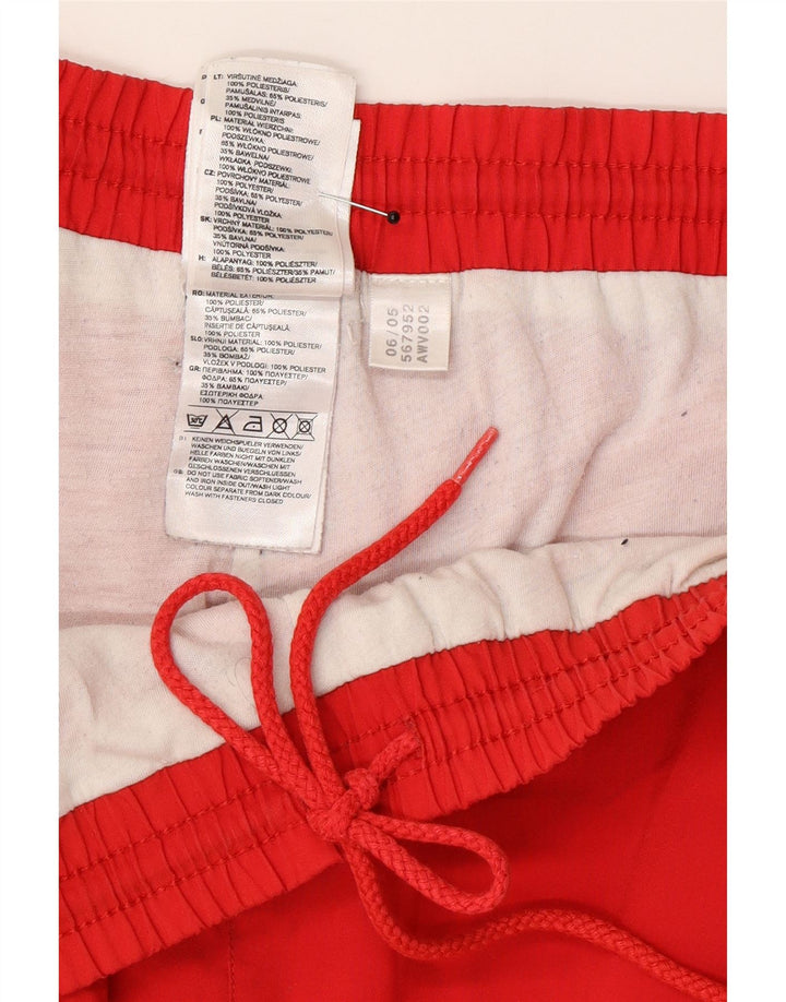 Adidas Ανδρική φόρμα παντελόνι UK 44/46 Μεγάλο κόκκινο πολυεστέρα