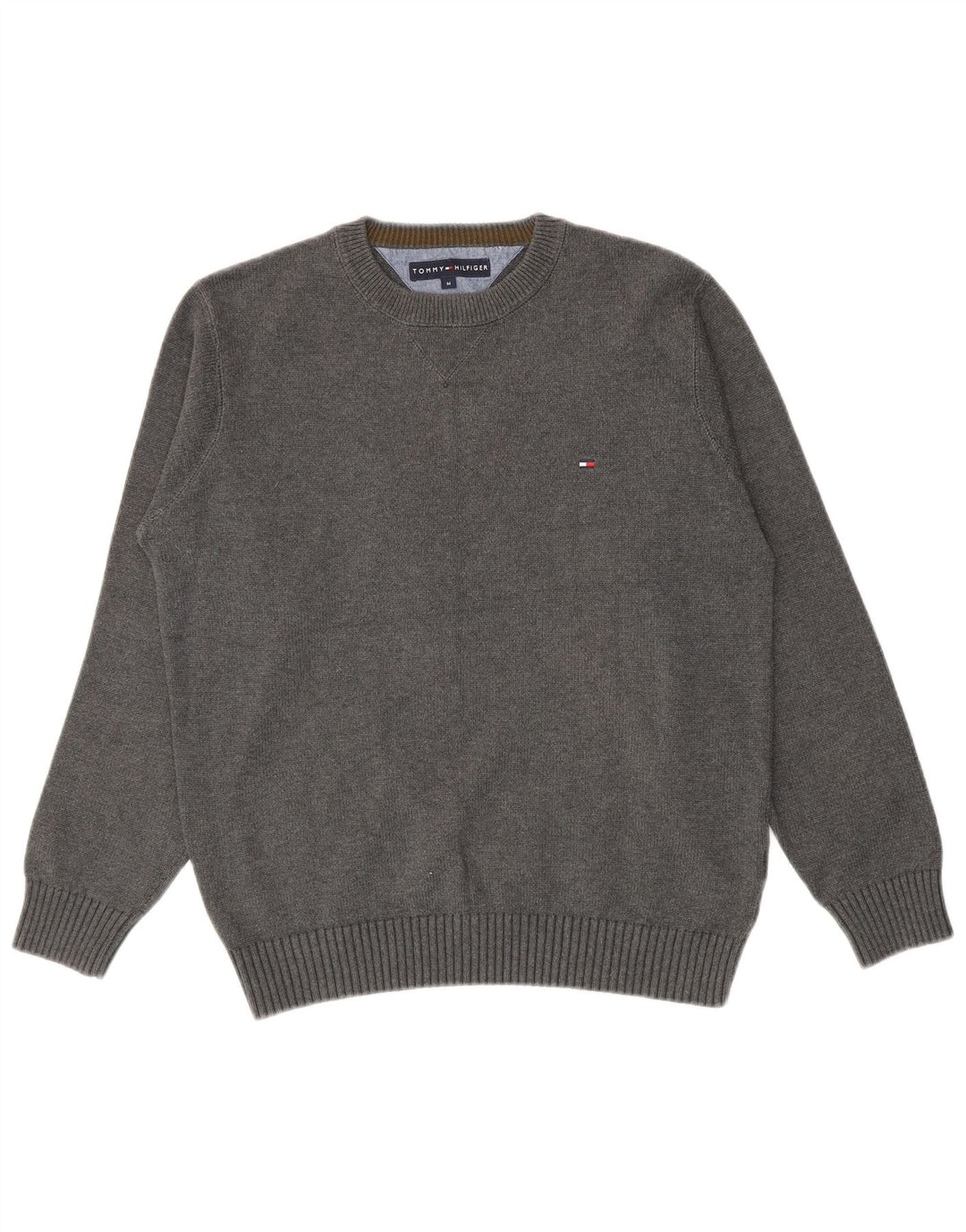 Ανδρικό πουλόβερ με λαιμόκοψη Tommy Hilfiger, μεσαίο βαμβακερό