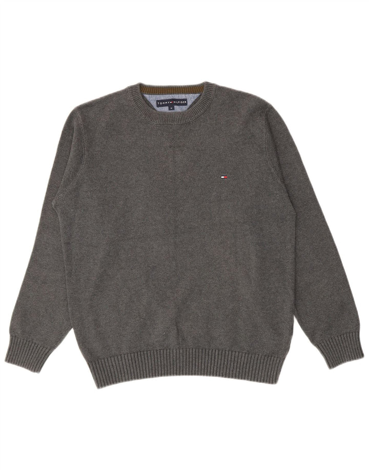 Ανδρικό πουλόβερ με λαιμόκοψη Tommy Hilfiger, μεσαίο βαμβακερό