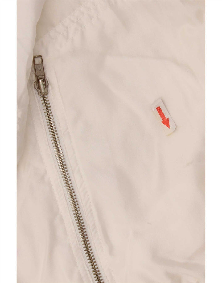 Vintage γυναικεία υπερμεγέθη αθλητική φόρμα Top Jacket EU 36 Small White Colourblock