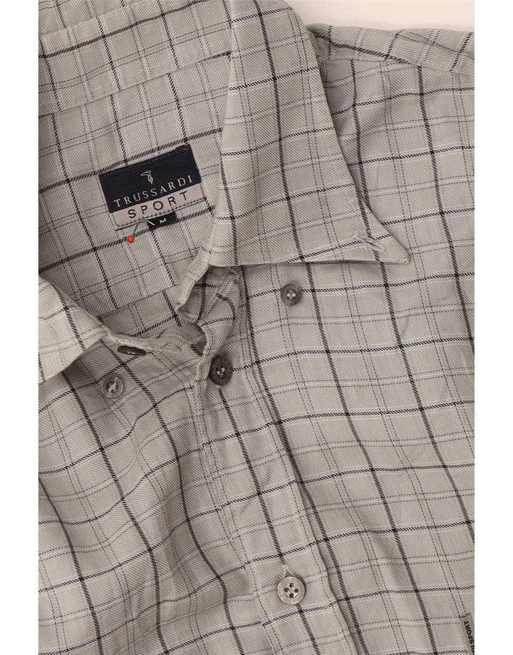 Ανδρικό πουκάμισο Trussardi με μεσαίο γκρι Check