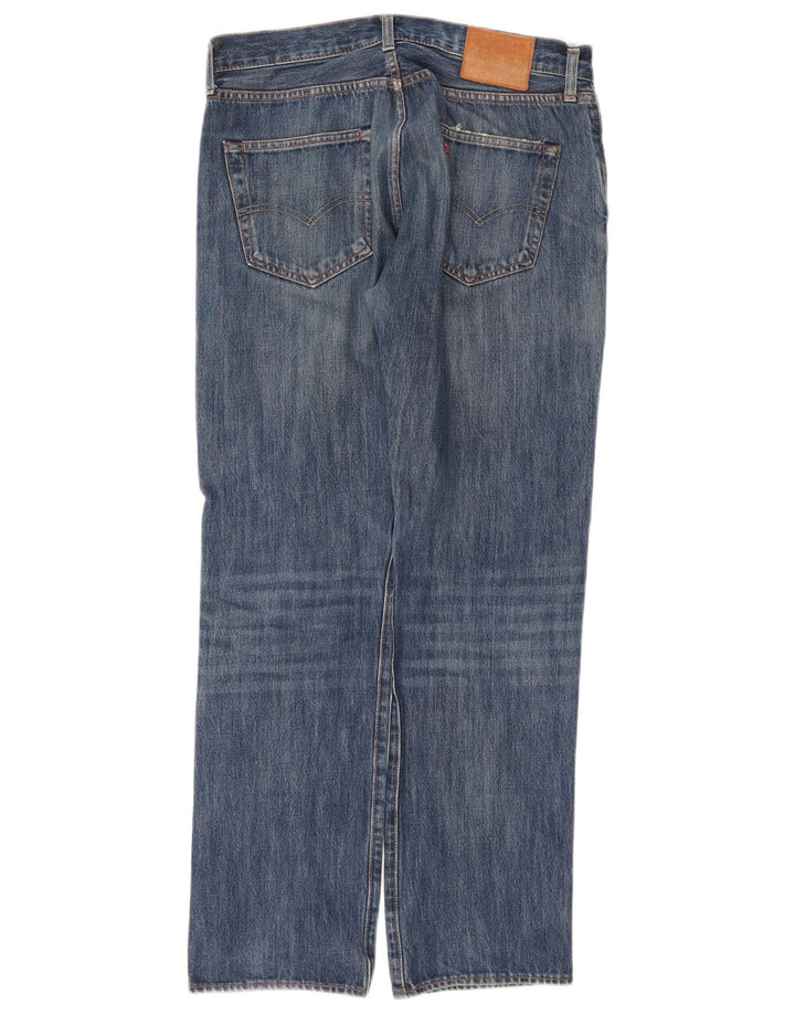 Levi's Mens 501 Straight Jeans W32 L32 Blue Cotton