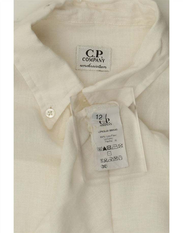 C.P. Company Boys Shirt 11-12 Years Off Λευκό Λινό