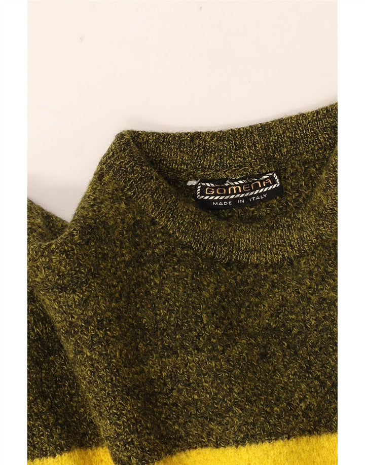 Ανδρικό πουλόβερ Gomena Graphic Crew Jumper με μεσαίο πράσινο χρώμα