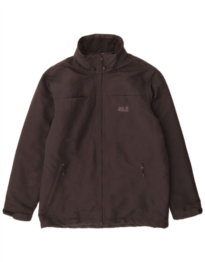 Jack Wolfskin Ανδρικό μπουφάν με επένδυση UK 40/42 μεγάλο μαύρο πολυεστέρα