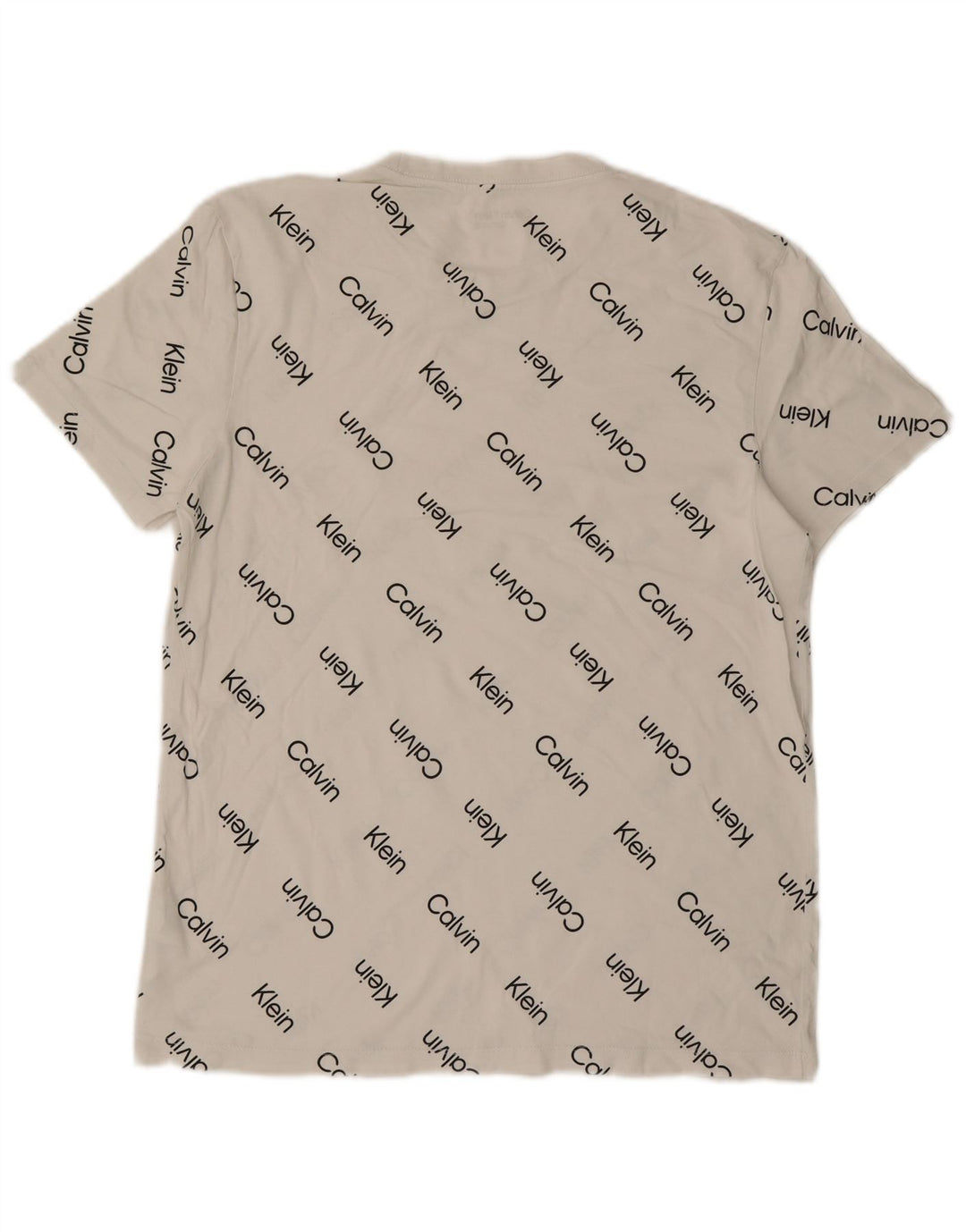 Ανδρικό γραφικό T-Shirt Calvin Klein Τοπ μεσαίο λευκό βαμβακερό
