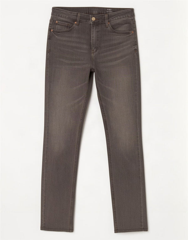 Marks & Spencer Γυναικείο Lily Slim Jeans UK 12 Medium W30 L29 Γκρι βαμβακερό