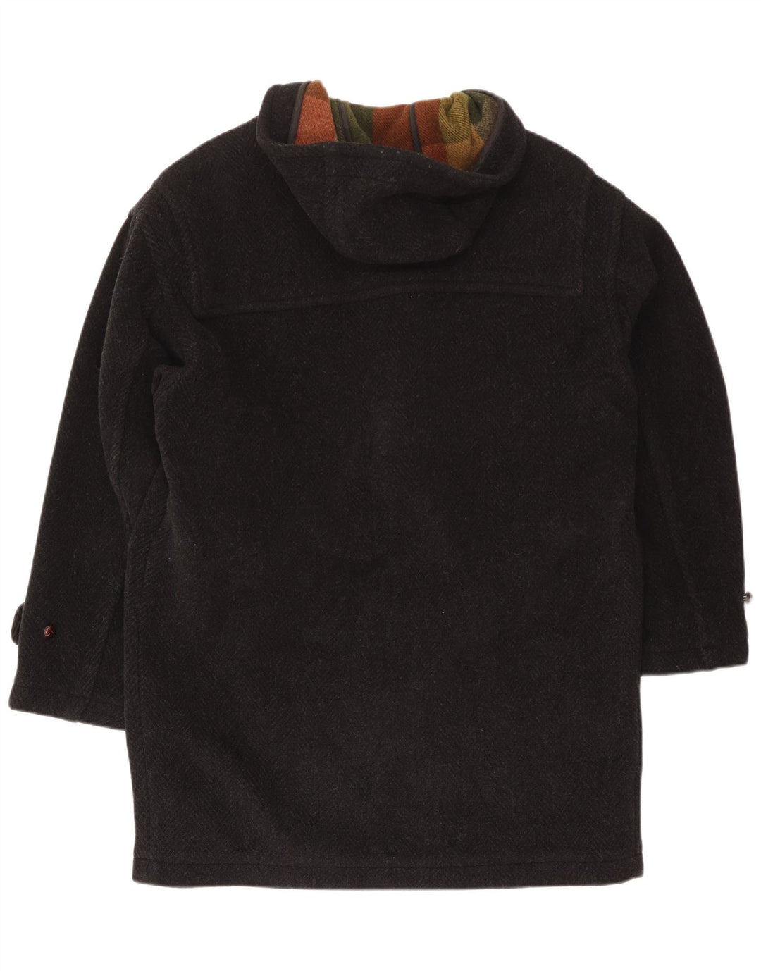Brooksfield Ανδρικό παλτό Duffle με κουκούλα IT 48 Medium Black Ψαροκόκκαλο