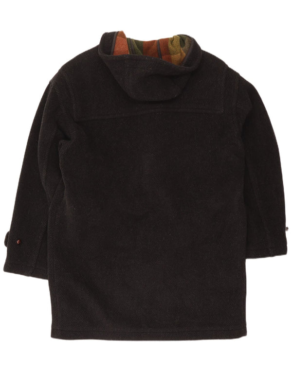 Brooksfield Ανδρικό παλτό Duffle με κουκούλα IT 48 Medium Black Ψαροκόκκαλο