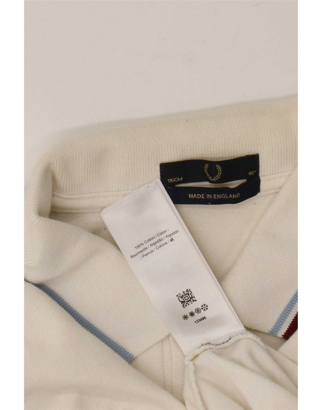 Fred Perry Ανδρικό πουκάμισο Polo μεγάλο λευκό βαμβακερό
