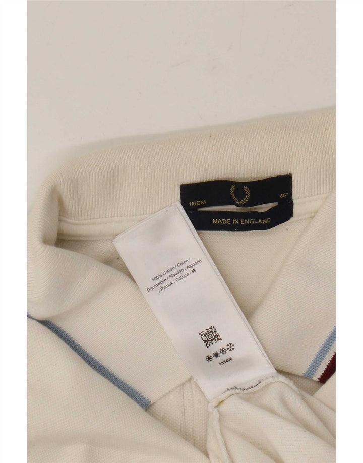Fred Perry Ανδρικό πουκάμισο Polo μεγάλο λευκό βαμβακερό