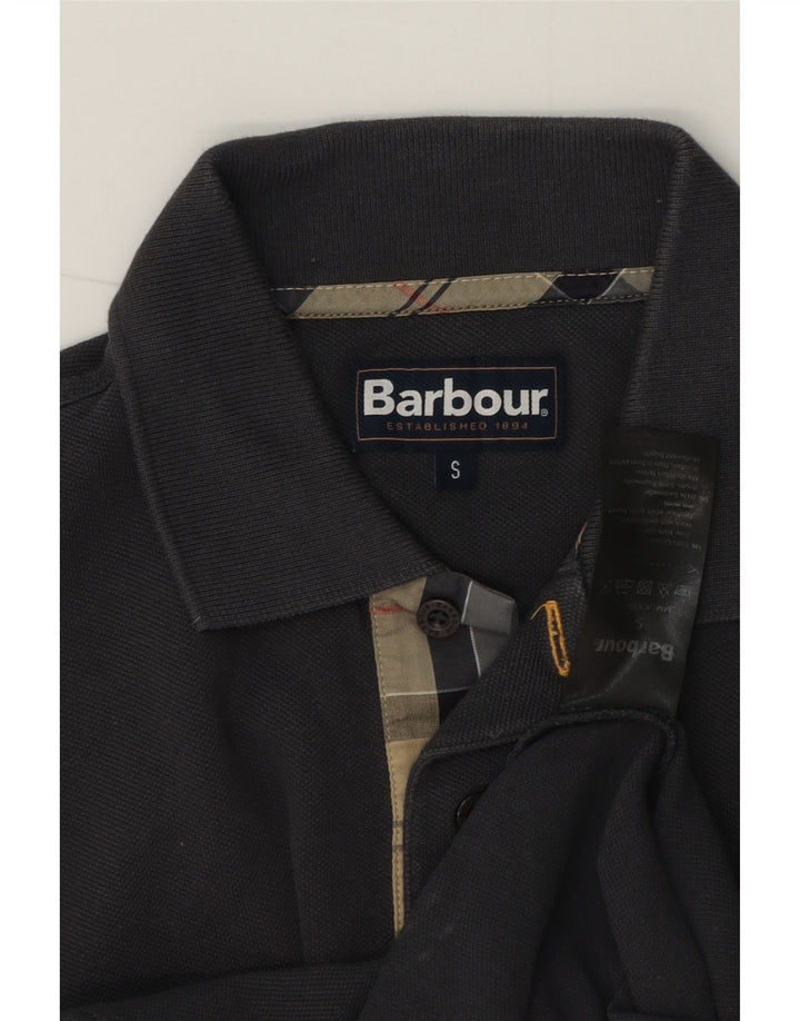 Ανδρικό μπλουζάκι πόλο Barbour Μικρό γκρι βαμβακερό