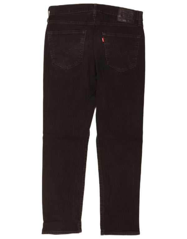 Levi's Mens 502 Tapered Jeans W33 L30 Μαύρο βαμβακερό