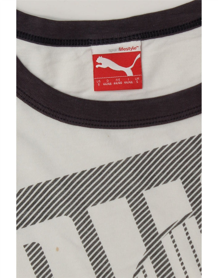 Ανδρικό γραφικό T-Shirt Puma Top Small White Colourblock
