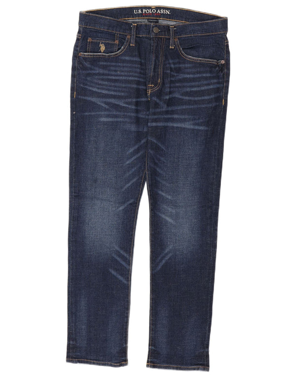 Πόλο Ασν. Γυναικείο ίσιο τζιν W33 L30 Navy Blue Cotton