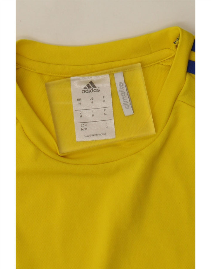 Ανδρικό T-Shirt Climalite Adidas Top Medium Yellow Colourblock