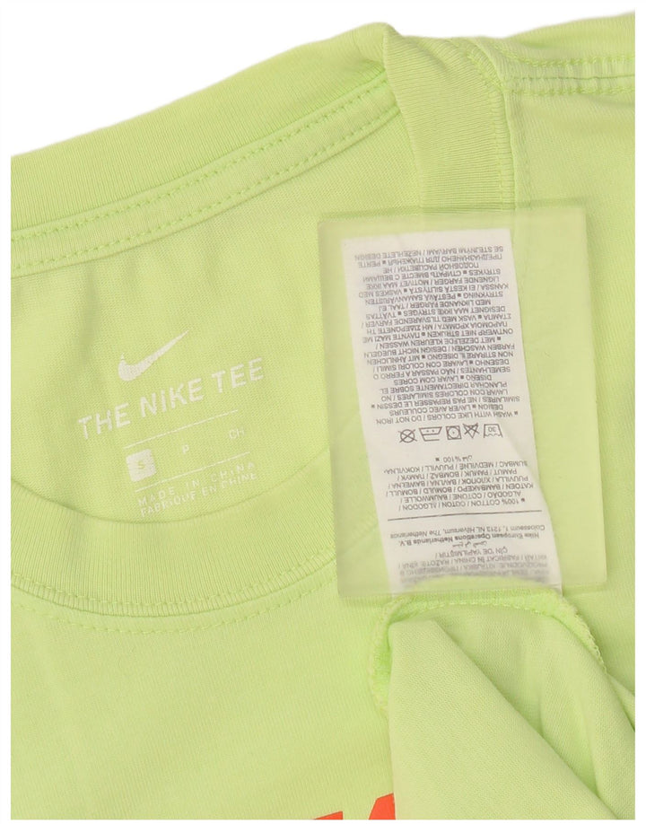 Ανδρικό γραφικό μπλουζάκι Nike, μικρό πράσινο βαμβακερό