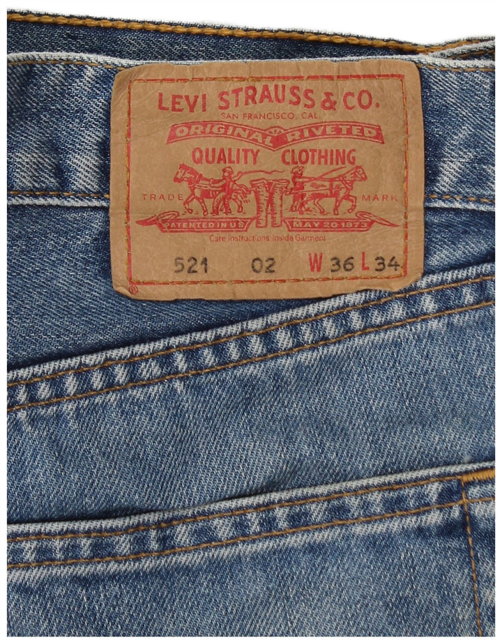 LEVI'S Ανδρικό τζιν με κωνικό ψηλόμεσο 521 W36 L30 Μπλε βαμβακερό