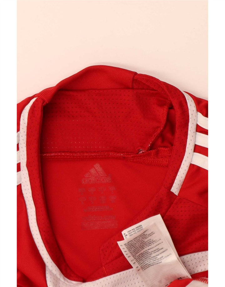 Ανδρικό T-Shirt Adidas Top Large Red Colourblock Πολυεστέρας