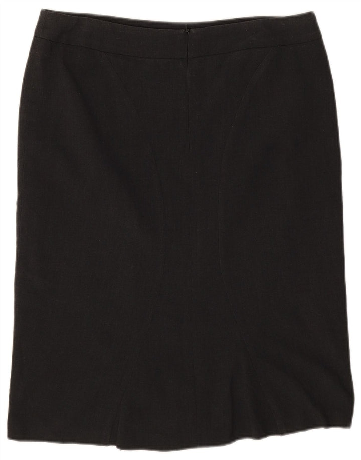 Marks & Spencer Γυναικεία ίσια φούστα UK 12 Medium W32 Grey Polyester
