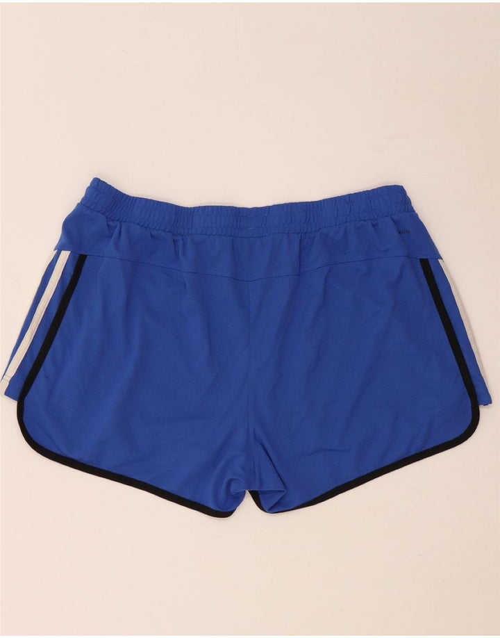 Γυναικείο αθλητικό σορτς ADIDAS Climalite UK 20/22 XL μπλε πολυεστέρα
