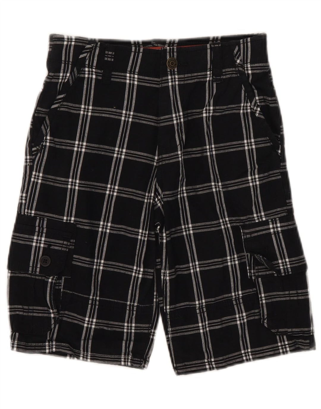 Σορτς Wrangler Boys Cargo 9-10 ετών W25 Μαύρο βαμβακερό καρό