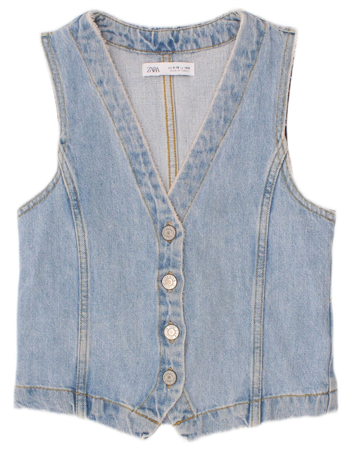 Zara Girls Jenim Γιλέκο 9-10 Χρόνια Μπλε