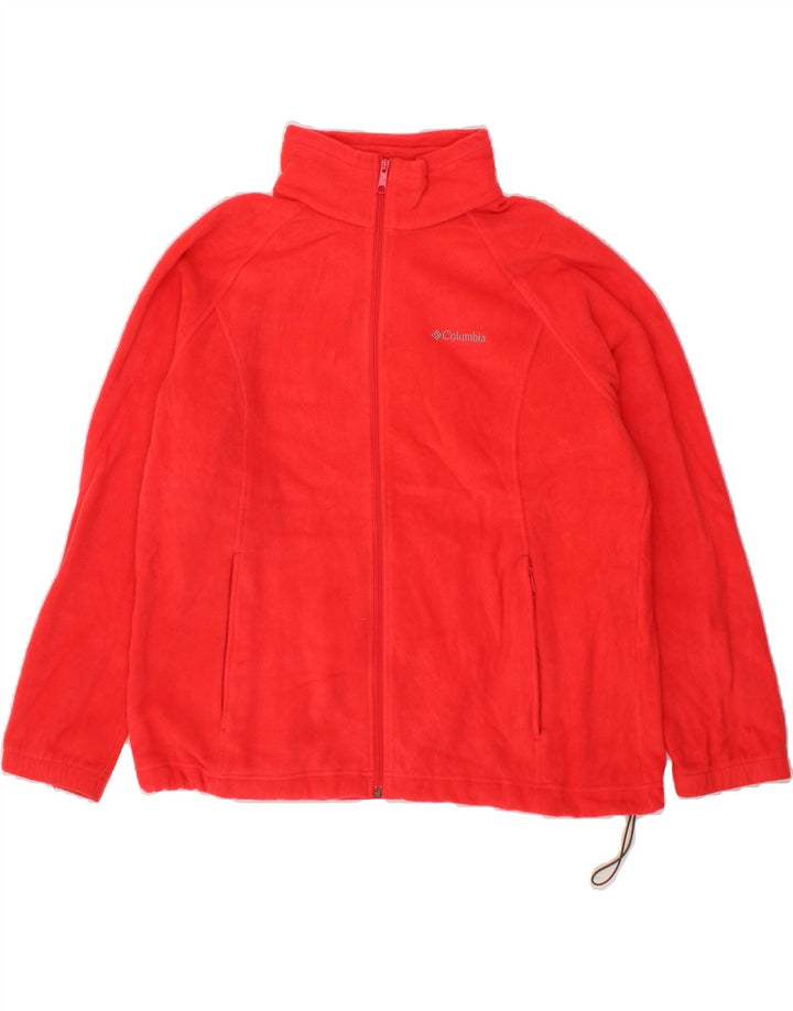 COLUMBIA Womens Fleece Jacket UK 20 2XL Red Polyester Vintage Columbia and Second-Hand Columbia from Messina Hembry 