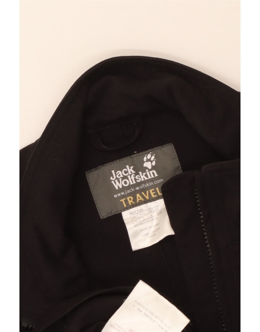 Ανδρικό μπουφάν βροχής JACK WOLFSKIN UK 36/38 Μεσαίο μαύρο πολυαμίδιο