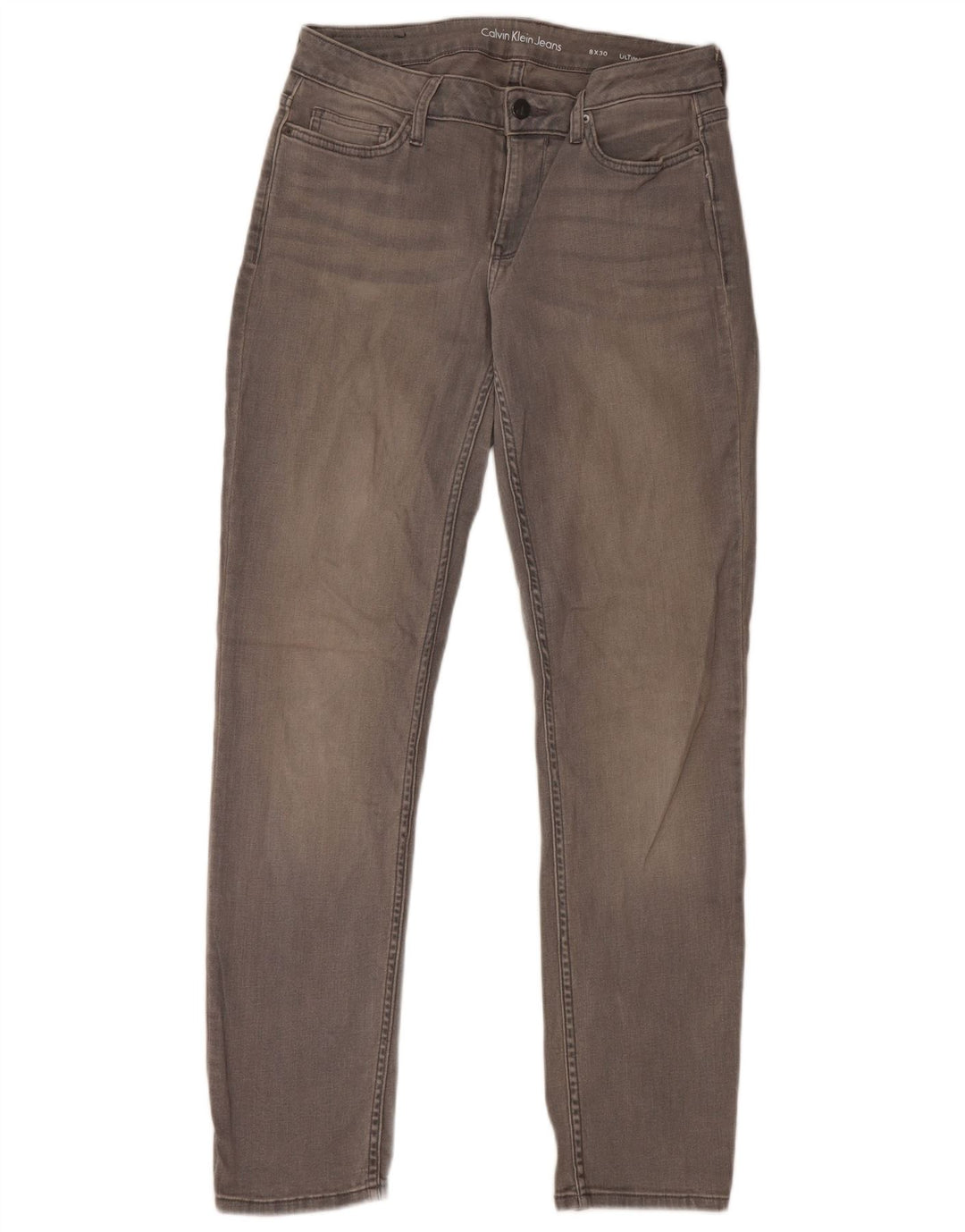 CALVIN KLEIN Γυναικείο Skinny Jeans US 8 Medium W30 L30 Γκρι βαμβακερό