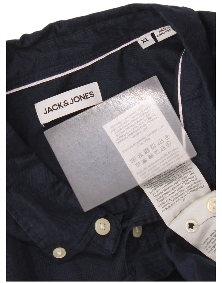 Jack & Jones Ανδρικό πουκάμισο XL Navy Blue Cotton