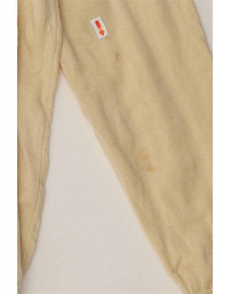 VERSACE Mens Polo Neck Jumper Sweater 2XL Beige Merino Wool Vintage Versace and Second-Hand Versace from Messina Hembry 