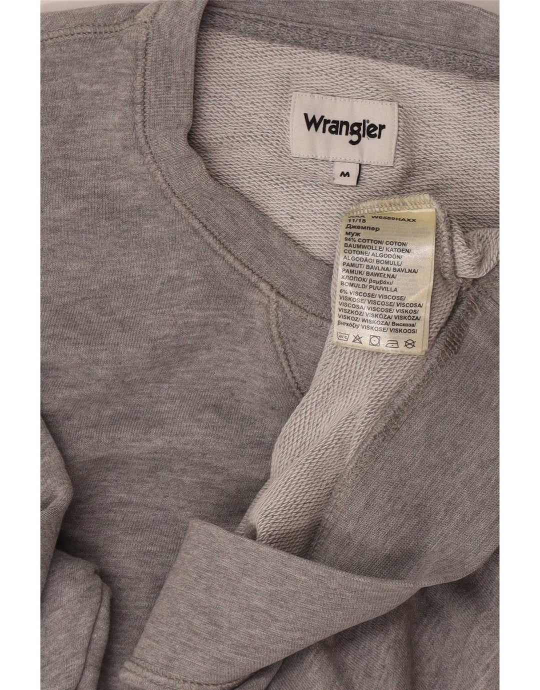 Ανδρικό φούτερ Wrangler Jumper Βαμβακερό μεσαίο γκρι