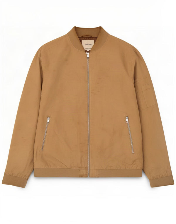 Jack & Jones Ανδρικό Bomber Jacket UK 42 XL Beige Polyester