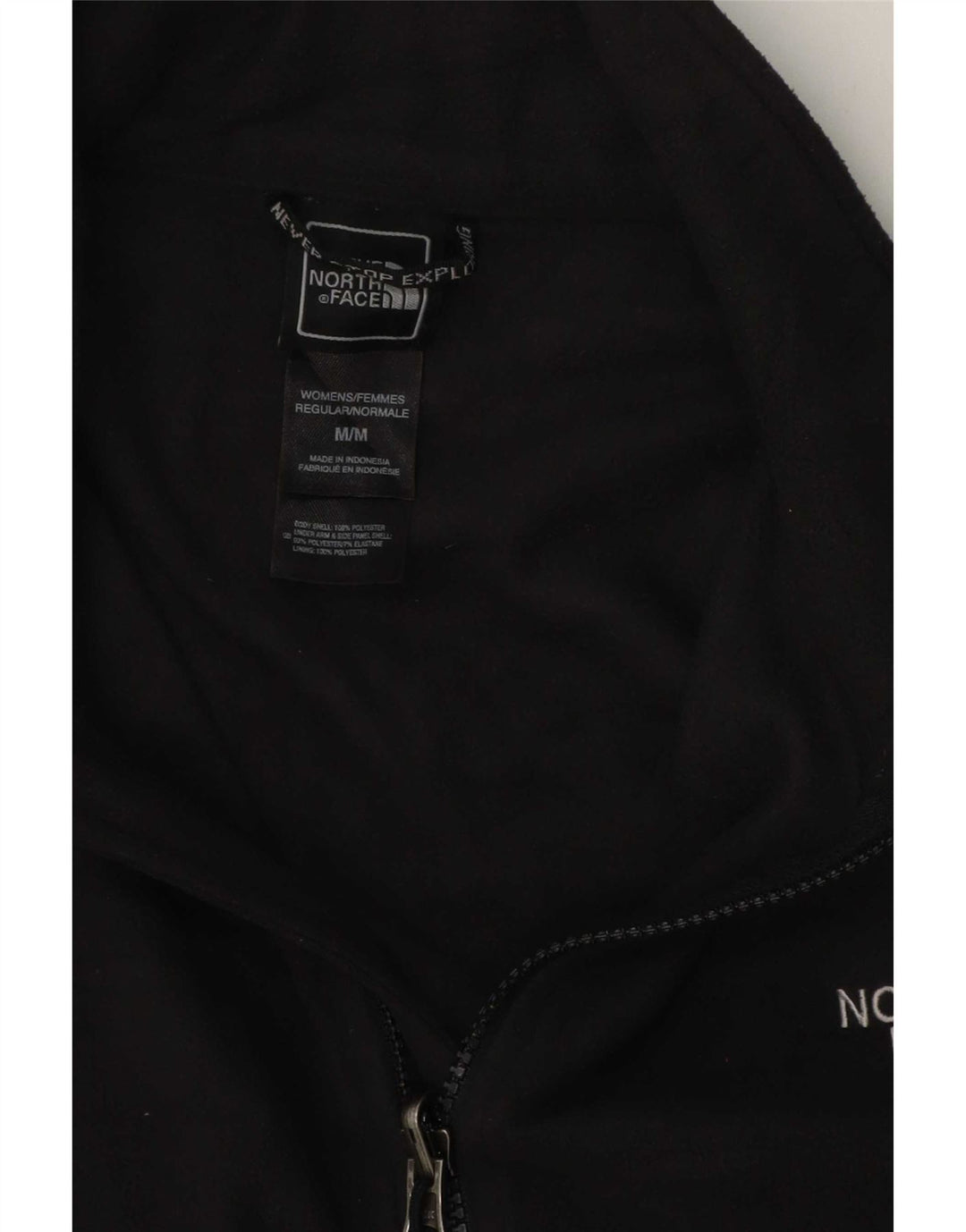 The North Face Womens Liner Fleece Jacket UK 14 Medium Black Polyester