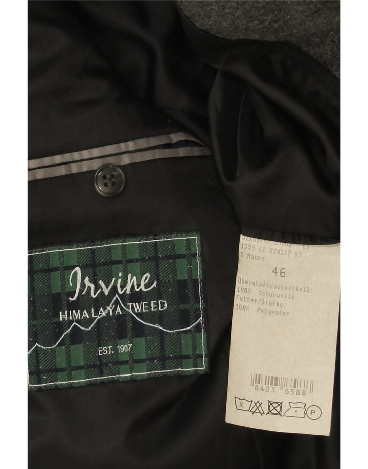 Vintage Ανδρικό Μπουφάν Blazer IT 46 Μικρό Γκρι Μαλλί