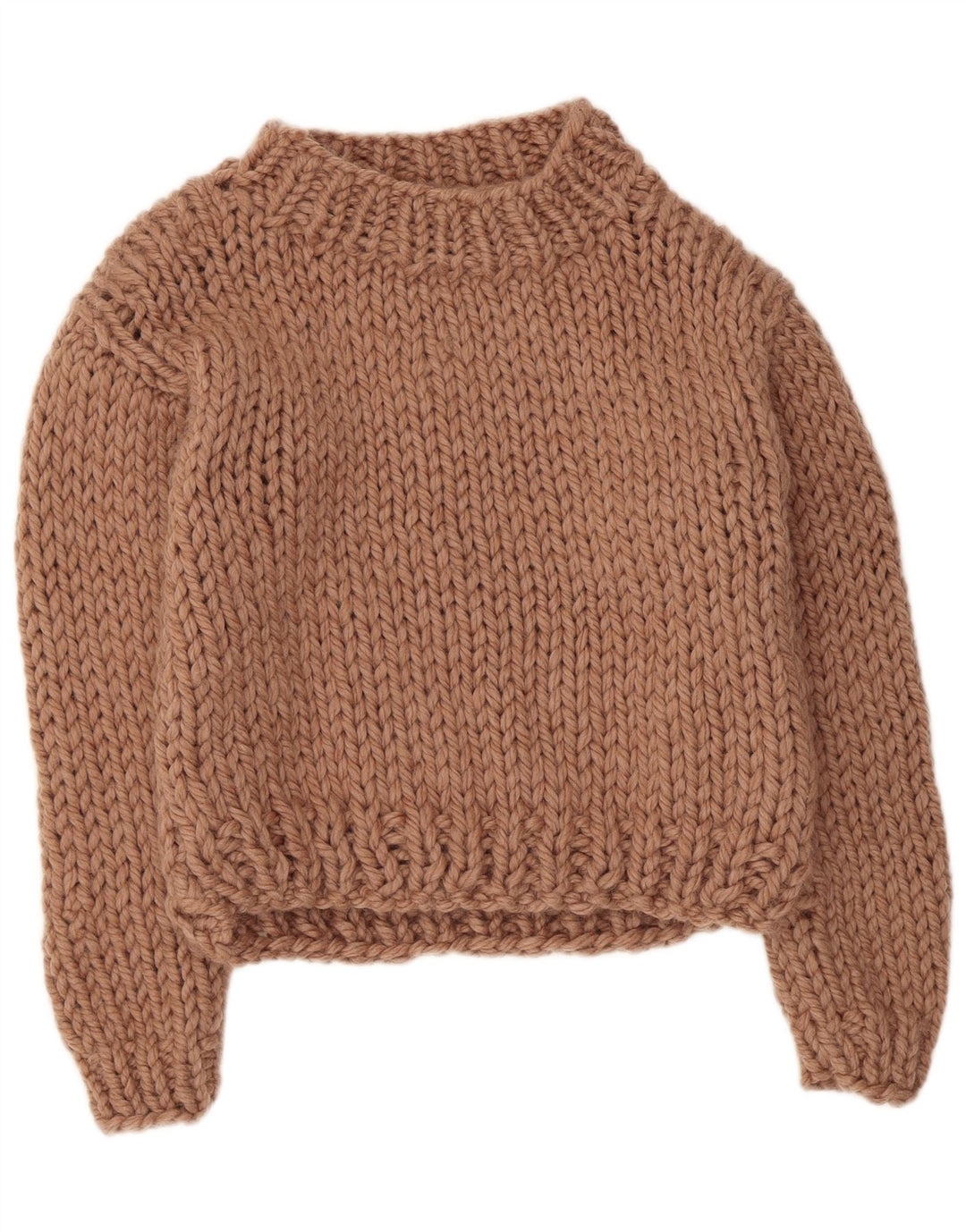 Vintage γυναικείο πουλόβερ με λαιμόκοψη χελώνας UK 14 Medium Beige